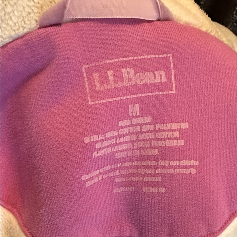 L.L. Bean Pink Hooded Sherpa-Lined Jacket - Picture 4 of 4
